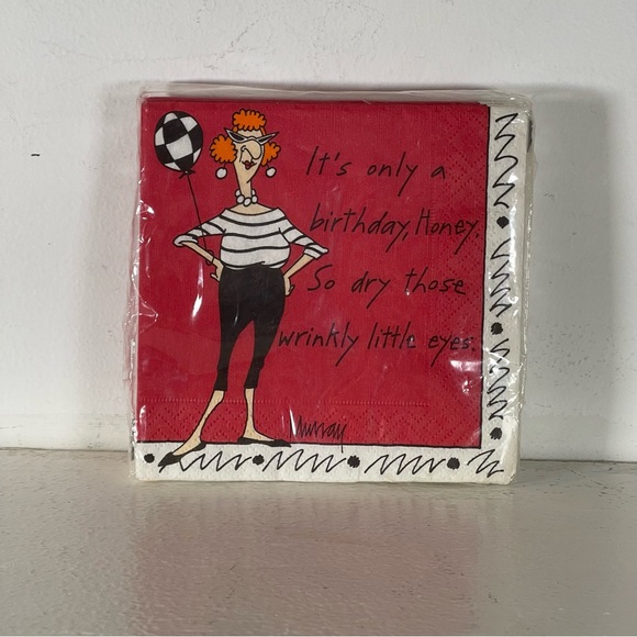 Vintage Murrays Law beverage cocktail napkins sarcastic birthday humor wrinkles - Picture 6 of 6